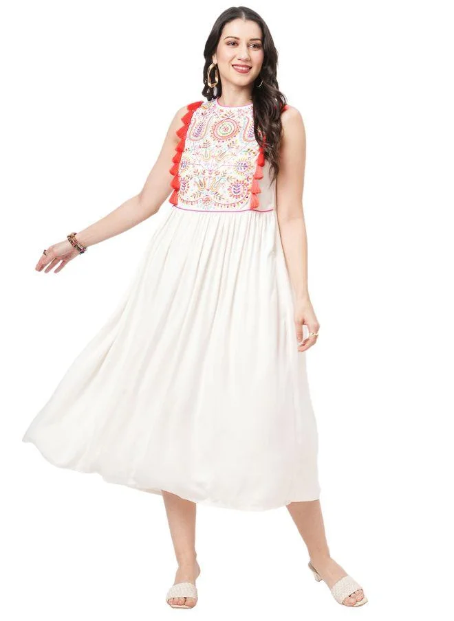 #Be Embroidered Boho Airy Dress