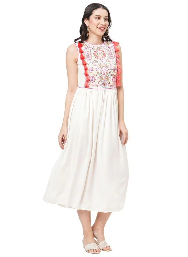 #Be Embroidered Boho Airy Dress