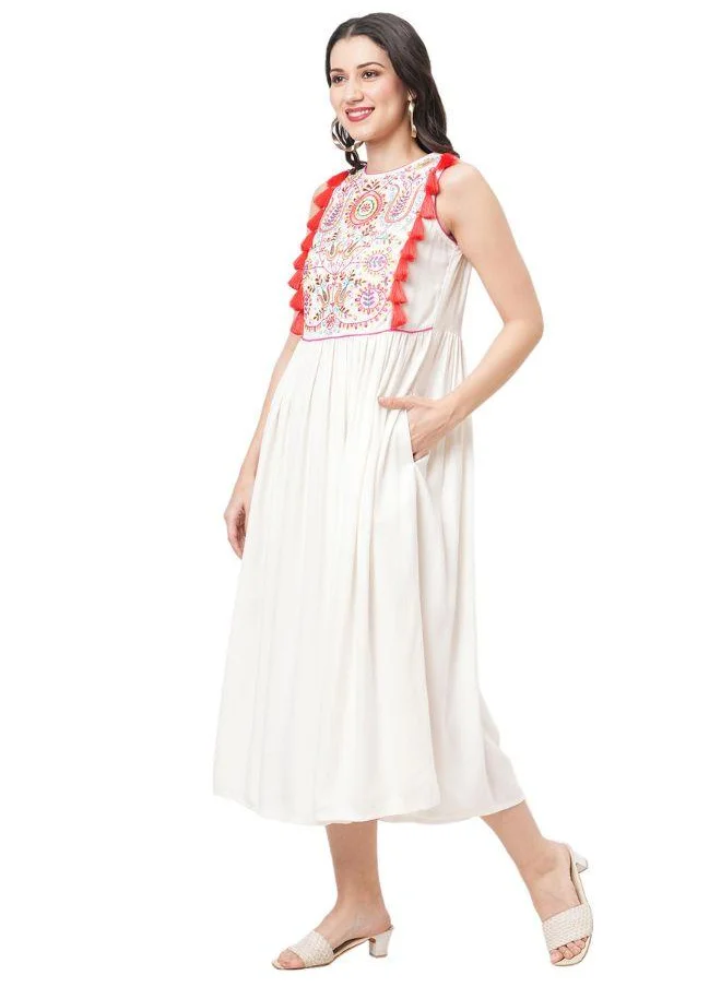 #Be Embroidered Boho Airy Dress