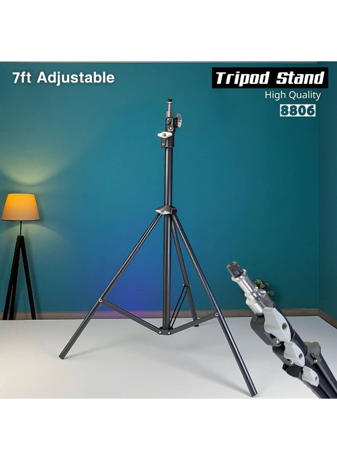 High-Quality 7ft Adjustable Professional Tripod Stand for Mobile  Camera Ring Light & Fill Light – 8806 - Image 1