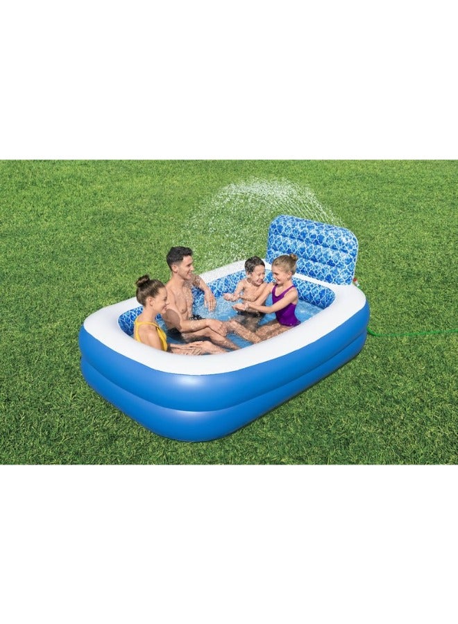 Bestway Waterfall Oasis Sprinkler Family Pool, 2.29m x 1.52m x 96cm - Image 1