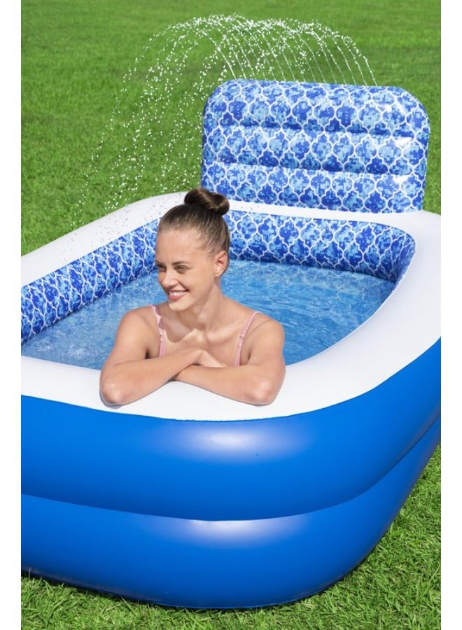 Bestway Waterfall Oasis Sprinkler Family Pool, 2.29m x 1.52m x 96cm - Image 2