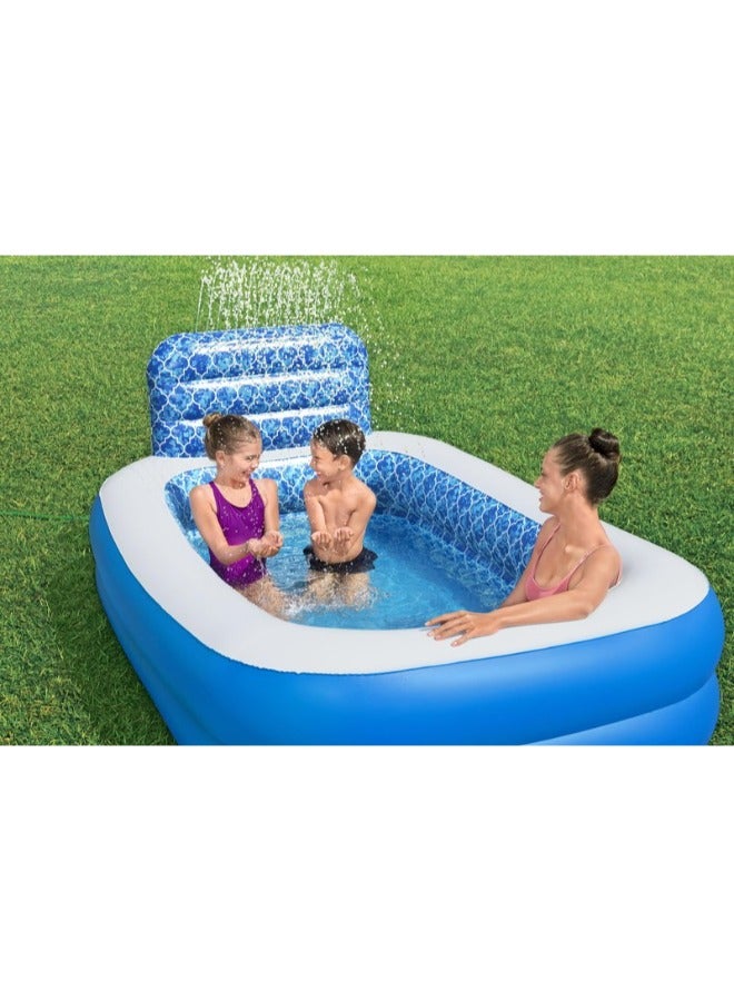 Bestway Waterfall Oasis Sprinkler Family Pool, 2.29m x 1.52m x 96cm - Image 3