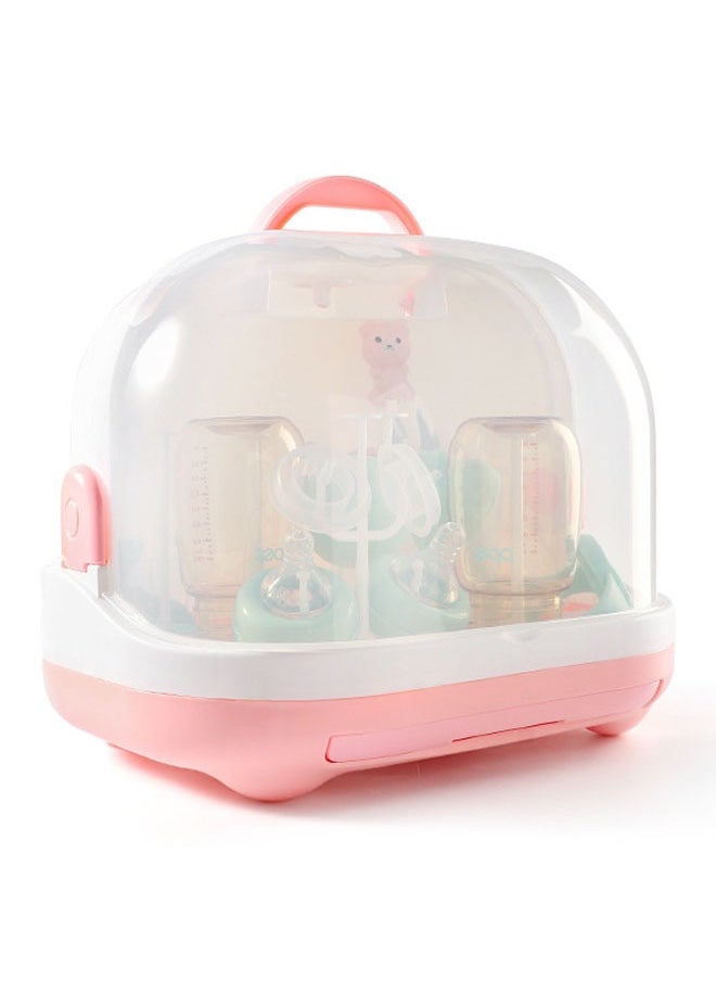 ZCM-HAPPY Portable Feeding Bottle Storage Box Baby Tableware Storage Drain Dustproof Storage Box  - Image 5