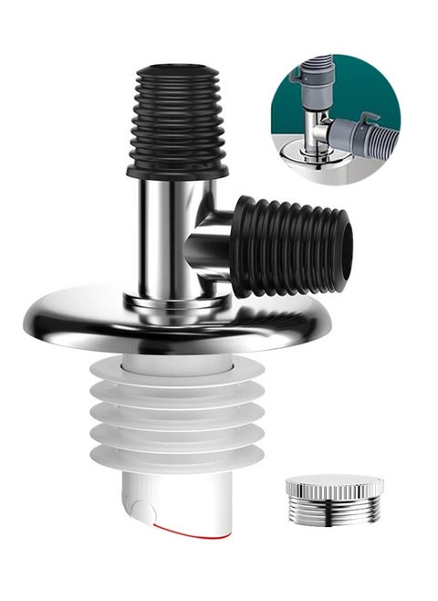 Floor Drain Connector, Washing Machine Drainage Backflow Preventer Three-Way Downpipe Interface, Floor Drain Pipe Preventer Connector Anti-Overflow Laundry Machine Floor Drain Adapter