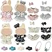 Ezcora Clothes for Doll 4 Pack Clothes for 17cm Doll Include Pairs of Shoes Perfect for Play Display Doll Outfits Accessories for Collectors No Dolls Elegant Tweed Dress - Image 2