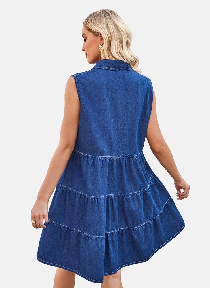 YUNIQEE Sleeveless Denim Dress  - Image 4