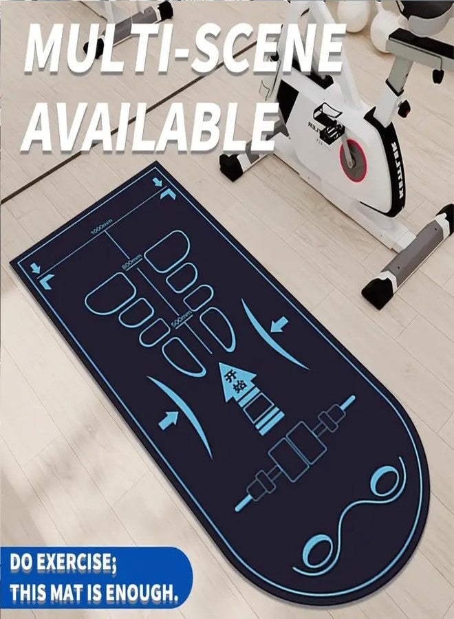 SARJAK Exercise Mat 7mm Thick | Non-Slip Core Training Pad with Distance Guide Lines | Knee & Joint Support Workout Mat for Ab Wheel, Yoga, Pilates & Floor Fitness | Noise-Reducing, Anti-Skid - Image 3