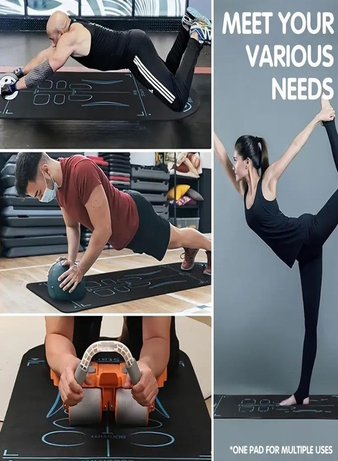 SARJAK Exercise Mat 7mm Thick | Non-Slip Core Training Pad with Distance Guide Lines | Knee & Joint Support Workout Mat for Ab Wheel, Yoga, Pilates & Floor Fitness | Noise-Reducing, Anti-Skid - Image 5