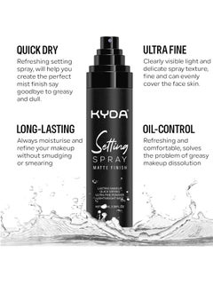 KYDA KYDA Makeup Setting Spray, Ultra Fine Lightweight Setting Mist, Lasting Oil Control Makeup Finish, Quick Drying Formula, Face Makeup Fixer Spray, for All Skin, 3.38 Fl Oz  - Image 2