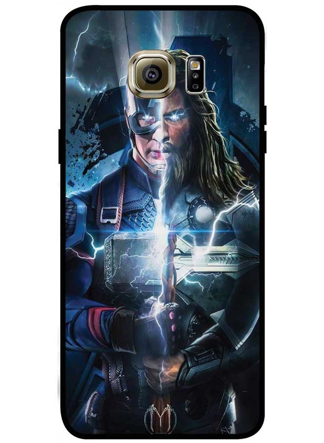 EYE CATCH - Protective Case Cover For Samsung Galaxy S6 Edge Smart Series Printed Protective Case Cover for Samsung Galaxy S6 Edge Marvel Heroes - Image 1