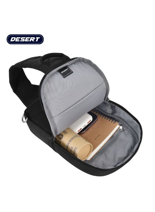 Desert Men's One-Shoulder Chest Bag Suitable for Sports and Travel Convenient and Waterproof The Fabric is Wear-Resistant - Image 2