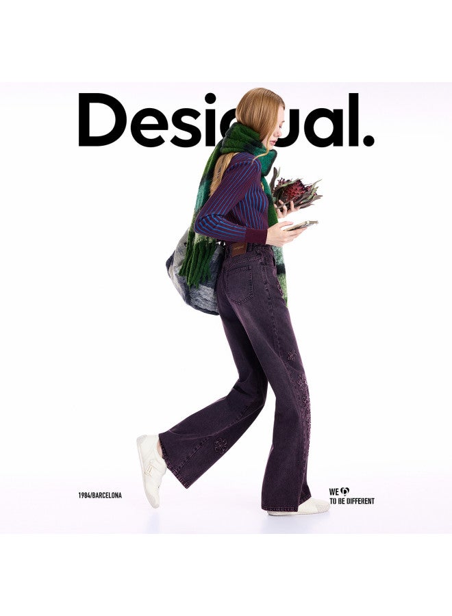 DESIGUAL 25 Autumn Winter New Stretch Slim-Fit Striped Color-Blocking High-Neck Women'S Knitted Sweater - Image 3