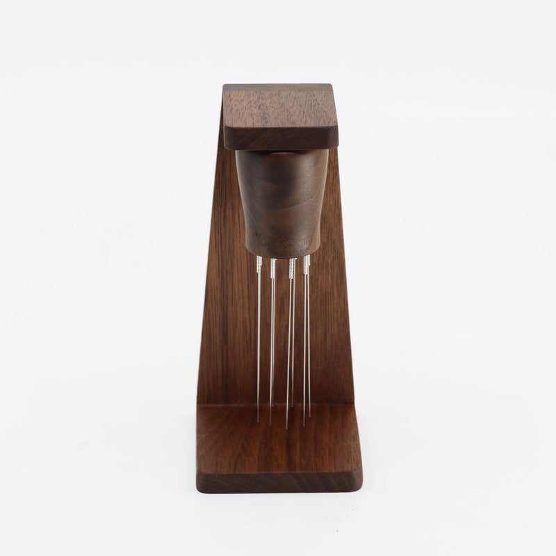 WALNUT COFFEE Handmade Walnut WDT Tool Espresso Distribution Tool with Magnetic Stand for Barista, 304 Stainless Steel 8 Needles 0.35mm - Image 3