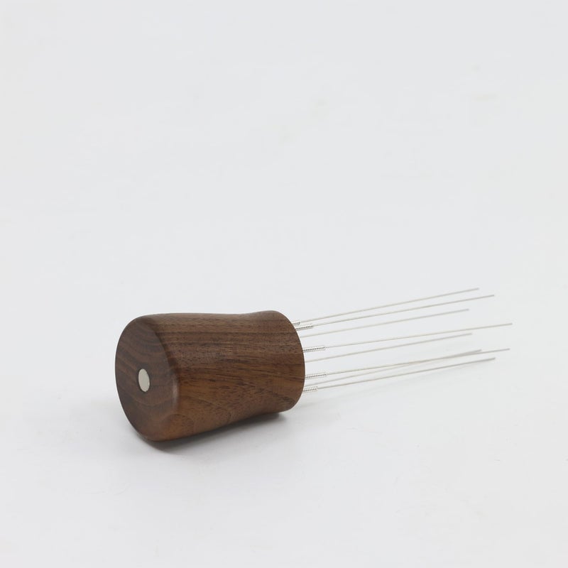 WALNUT COFFEE Handmade Walnut WDT Tool Espresso Distribution Tool with Magnetic Stand for Barista, 304 Stainless Steel 8 Needles 0.35mm - Image 5