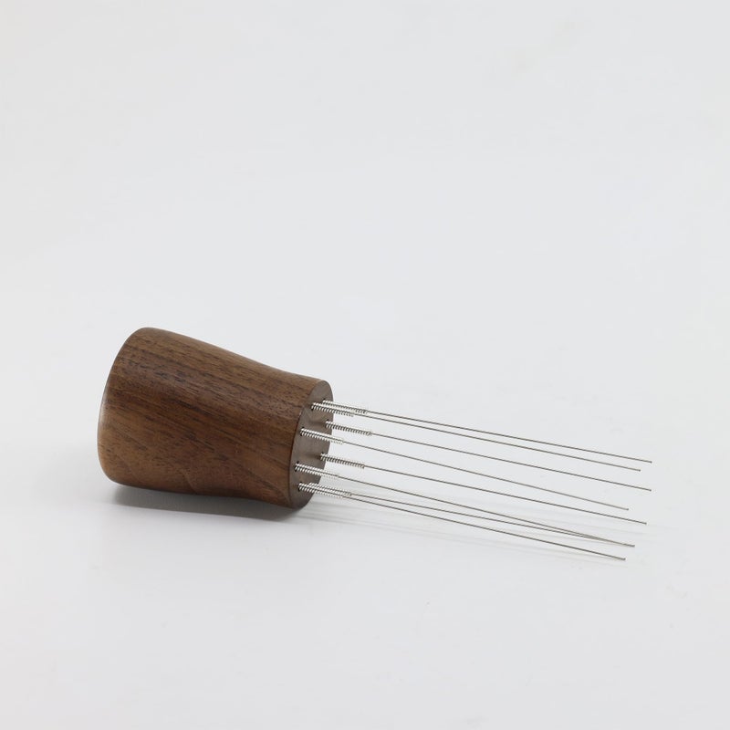 WALNUT COFFEE Handmade Walnut WDT Tool Espresso Distribution Tool with Magnetic Stand for Barista, 304 Stainless Steel 8 Needles 0.35mm - Image 4
