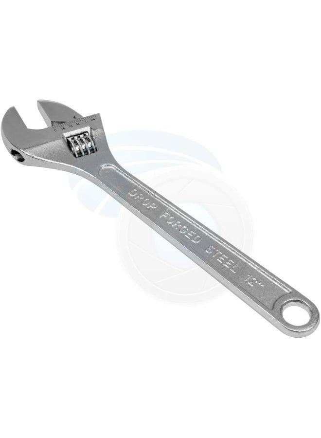 Tolsen 12inch 300mm Universal Adjustable Jaw Steel Wrench Measurement Scale - Image 5