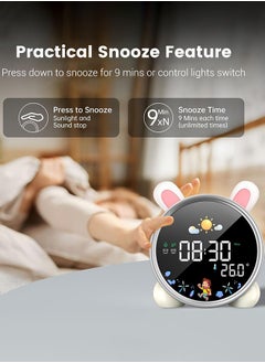 LENND LENND Digital Alarm Clock for Kids Alarm Digital for Bedroom Night Light Clock for Toddler Table clock With Sleep Training and Sound Machine Birthday Gift for Teen Boys Girls 3 4 5 6 7 8 Years Old  - Image 5