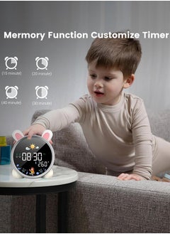 LENND LENND Digital Alarm Clock for Kids Alarm Digital for Bedroom Night Light Clock for Toddler Table clock With Sleep Training and Sound Machine Birthday Gift for Teen Boys Girls 3 4 5 6 7 8 Years Old  - Image 4
