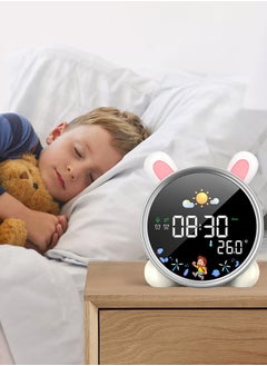 LENND LENND Digital Alarm Clock for Kids Alarm Digital for Bedroom Night Light Clock for Toddler Table clock With Sleep Training and Sound Machine Birthday Gift for Teen Boys Girls 3 4 5 6 7 8 Years Old  - Image 2