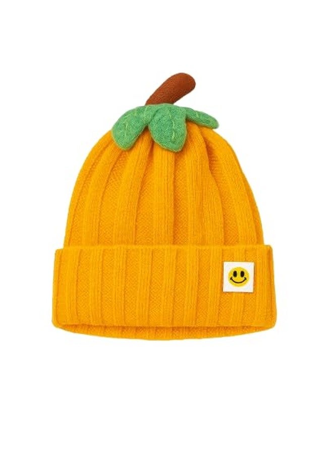 BABY STATION Unisex Warm Knitted Woolen Beanie Cap for Babies & Toddlers | Soft Winter Hat with | Comfortable & Stylish Baby Winter Wear 0-24 Months (in, Age, 0, 24 Months, E-Orange, Design 3) - Image 1