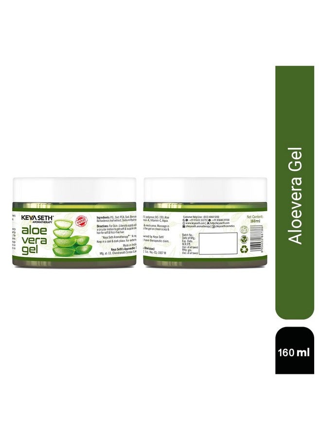 Keya Seth Aromatherapy Keya Seth Aromatherapy Aloe Vera Gel Moisturizer With Vitamin A, B & C Repairing, Soothing Glowing Skin (Aloevera_Gel_160)  - Image 2