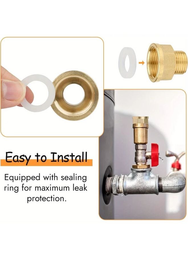 2 Pcs Brass Reducer 3 4 Inch OD to 1 Inch ID with Rubber Seal for Secure Pipe Connection - Image 5