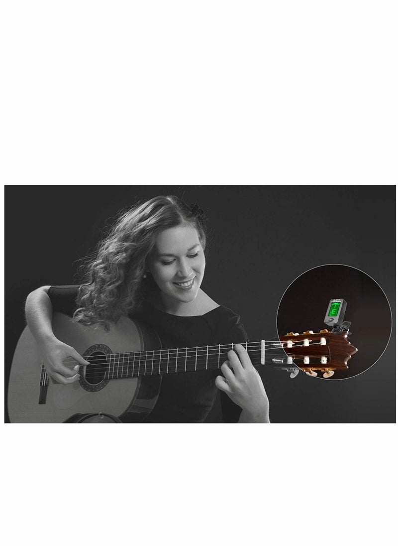 KASTWAVE - Guitar Tuner, Headstock Tuner, Clip On Tuner for Guitar, Great for Acoustic Guitars & Electric Guitars, Quick & Accurate Tuning - Black - Image 1
