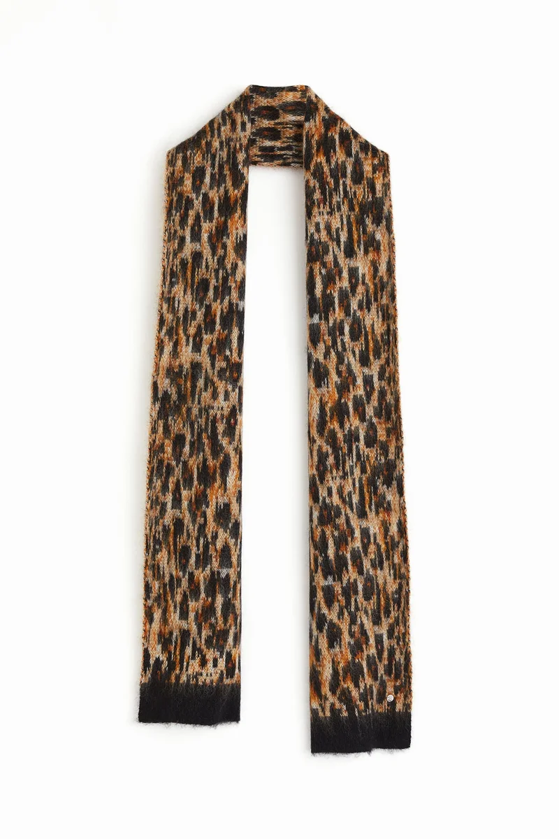 H&M Mohair-blend jacquard-knit scarf