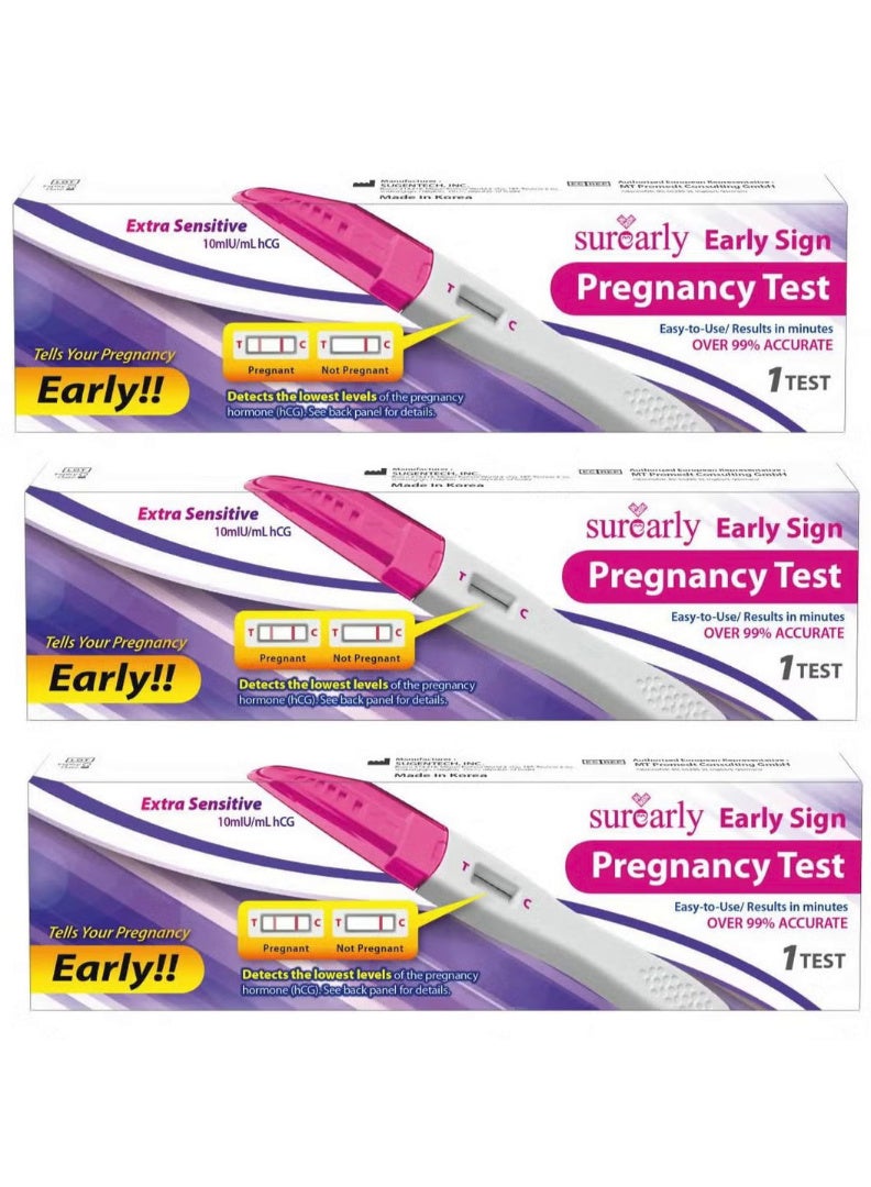 Surearly Pack Of 3 SUREARLY PREGNANCY TEST 1 STRIP - Image 1