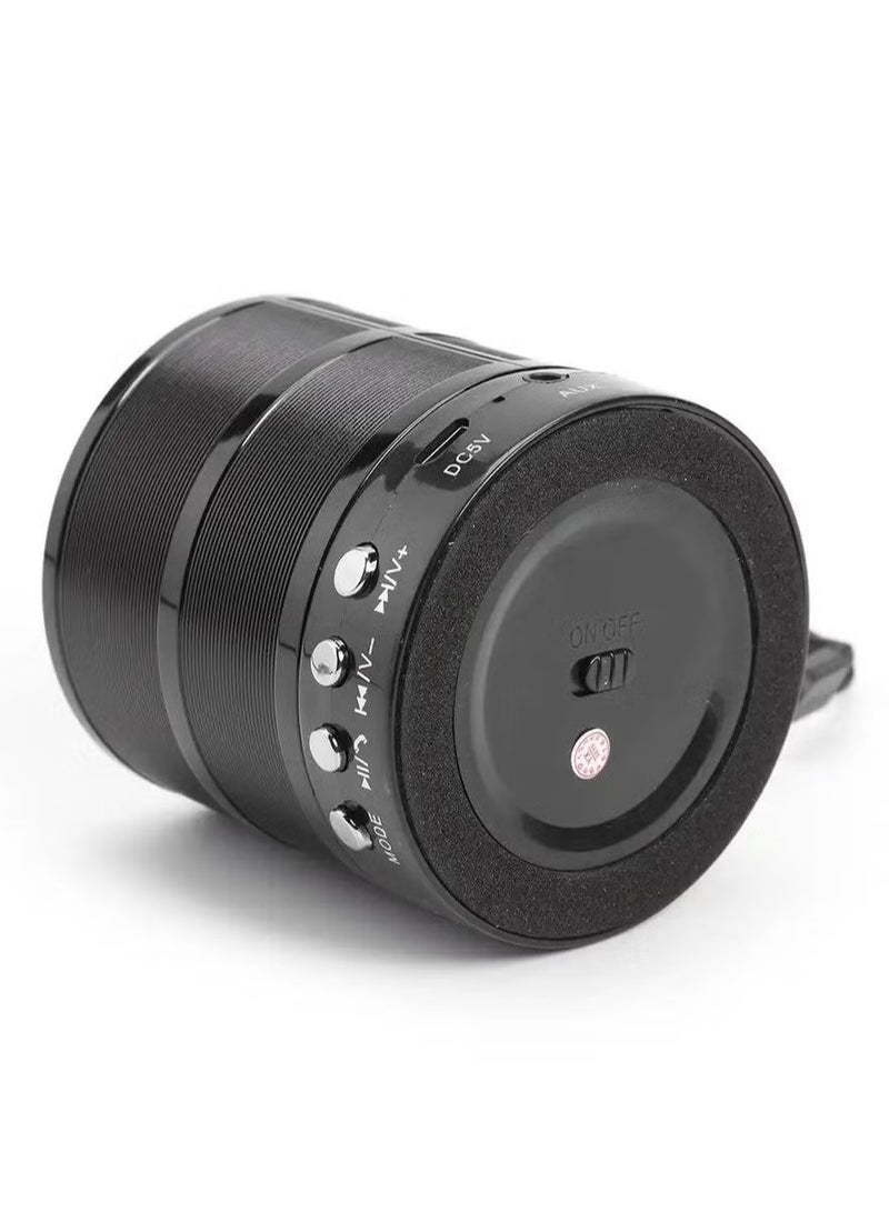 Mini Portable WS-887 Wireless Bluetooth Speaker with FM And Micro-SD Card Slot for All Smartphones Black - Image 2