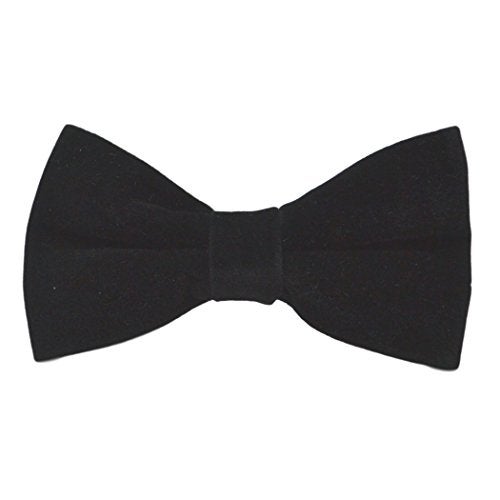 King & Priory Luxury Black Velvet Bow Tie - Image 3