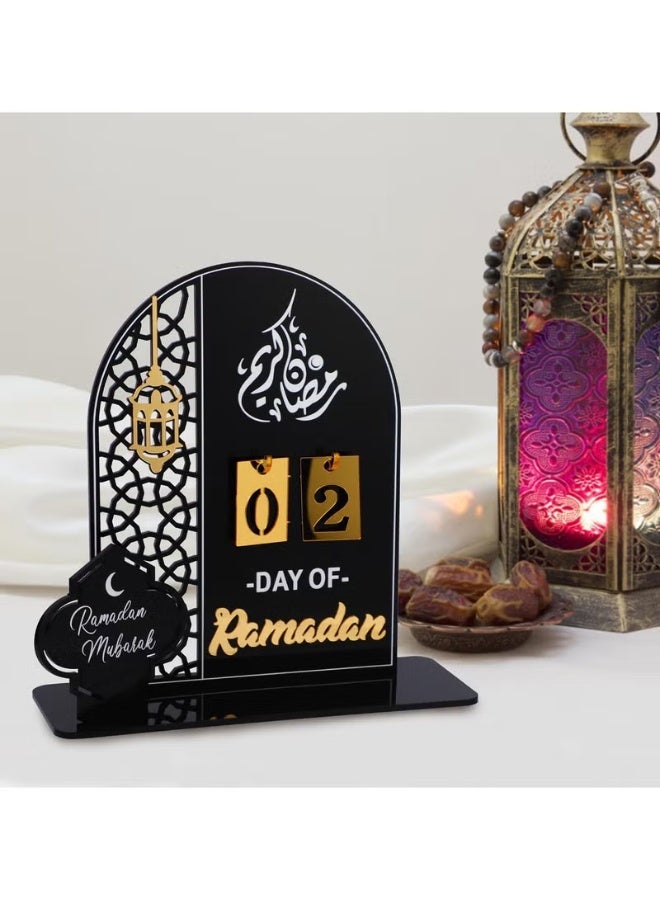 أف بي سي FPC رمضان القدم التقويم، الاكريليك عيد مبارك DIY العد التنازلي التقويمات للديكور، 30 يوما حتى عيد، هدية رمضان للأطفال حفلة المنزل رمضان الزينة - Image 5