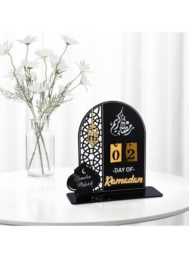 أف بي سي FPC رمضان القدم التقويم، الاكريليك عيد مبارك DIY العد التنازلي التقويمات للديكور، 30 يوما حتى عيد، هدية رمضان للأطفال حفلة المنزل رمضان الزينة - Image 3