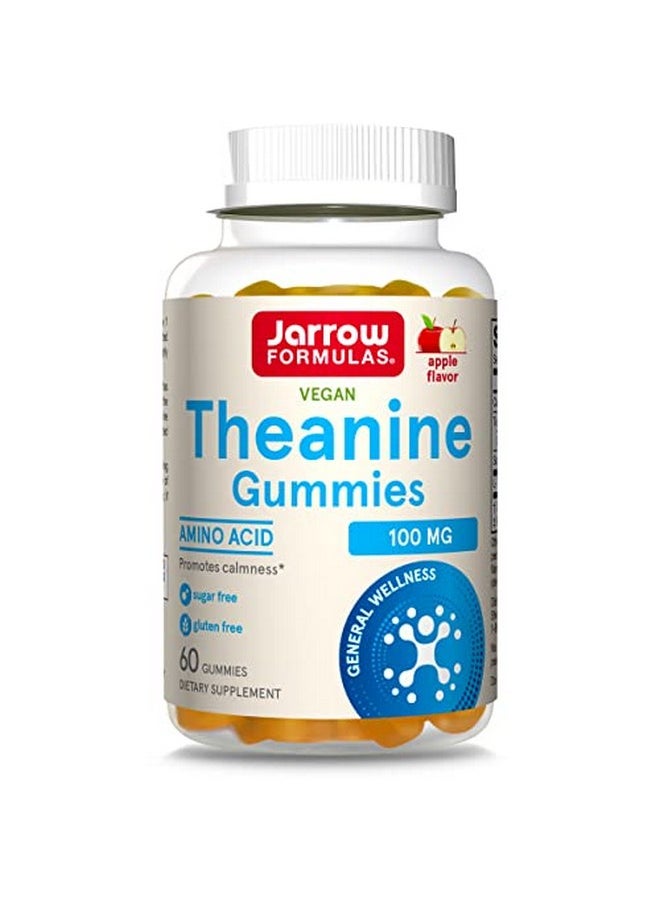jarrow formulas - Theanine Gummies 100 Mg 60 Apple Gummies Neurologically Active Amino Acid Found In Green Tea Promotes Relaxation  Calmness Sugar Free 60 Servings - Image 1