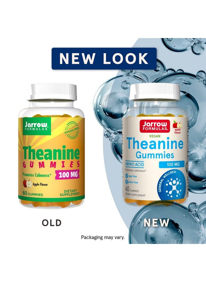 jarrow formulas - Theanine Gummies 100 Mg 60 Apple Gummies Neurologically Active Amino Acid Found In Green Tea Promotes Relaxation  Calmness Sugar Free 60 Servings - Image 1