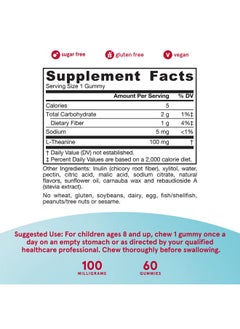 jarrow formulas Theanine Gummies 100 Mg 60 Apple Gummies Neurologically Active Amino Acid Found In Green Tea Promotes Relaxation  Calmness Sugar Free 60 Servings  - Image 4