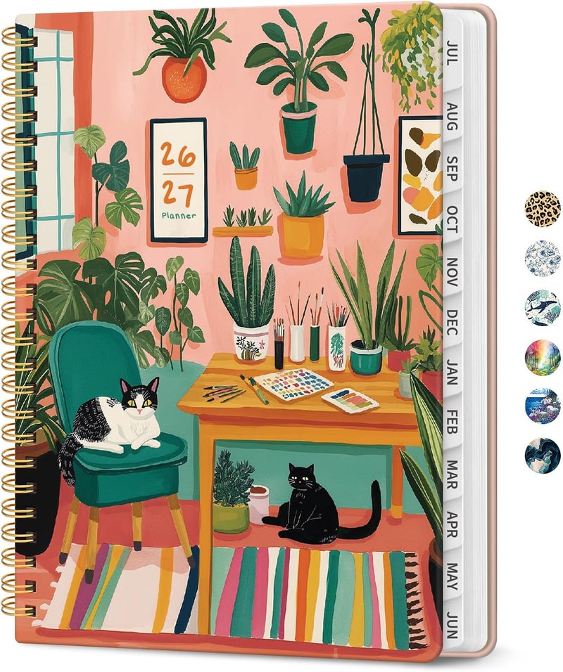 Taja Planner 2026–2027, Weekly & Monthly Academic Organizer for School Year, Jul 2026–Jun 2027, Hardcover Planner with Tabs, Back to School Essential, 8.5" x 11", Creative Corner - Image 1