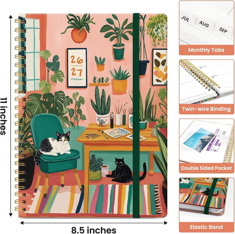 Taja Planner 2026–2027, Weekly & Monthly Academic Organizer for School Year, Jul 2026–Jun 2027, Hardcover Planner with Tabs, Back to School Essential, 8.5" x 11", Creative Corner - Image 4