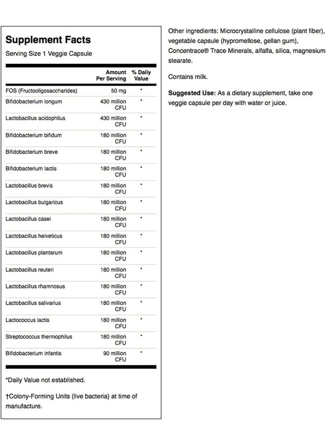 Swanson Probiotic with Prebiotic FOS Dr. Stephen Langer's Formula Digestive Support 16-Strain Supplement 3.2 Billion CFU 60 Capsules - Image 3