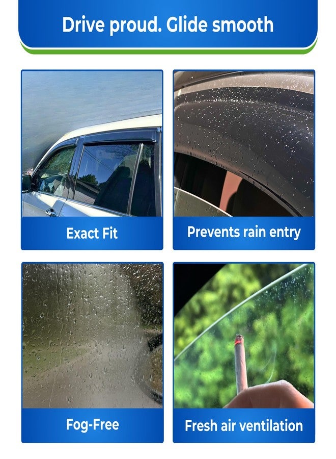 KPY Window Visor Compatible with Mazda CX-30 2020-2025 (CX30), 4PC Rain Guard Side Window Vent Deflectors Tape-On Style, 2020 2021 2022 2023 2024 2025 - Image 5