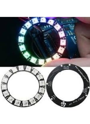 Neopixel 16 Rgb LED Ring Card with Internal Driver - Neopixel Ring - 16 x WS2812 5050 Rgb LED With Inte