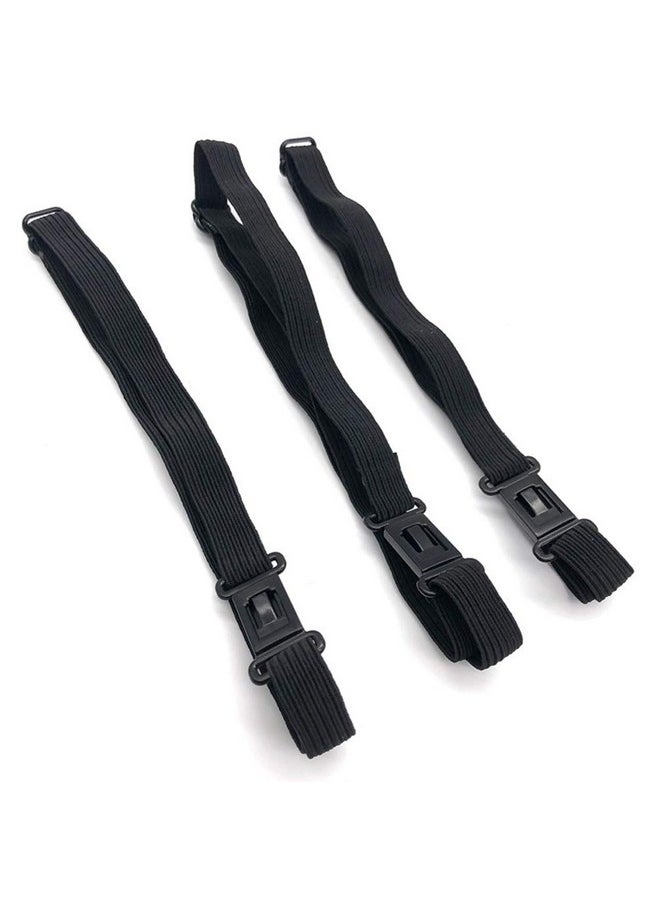 Teensery - 8 Pcs Black Adjustable Bowknot Bow Tie Elastic Strap Extender Bands With Buckle Bow Tie Diy Accessories 1Cm Width - Image 1