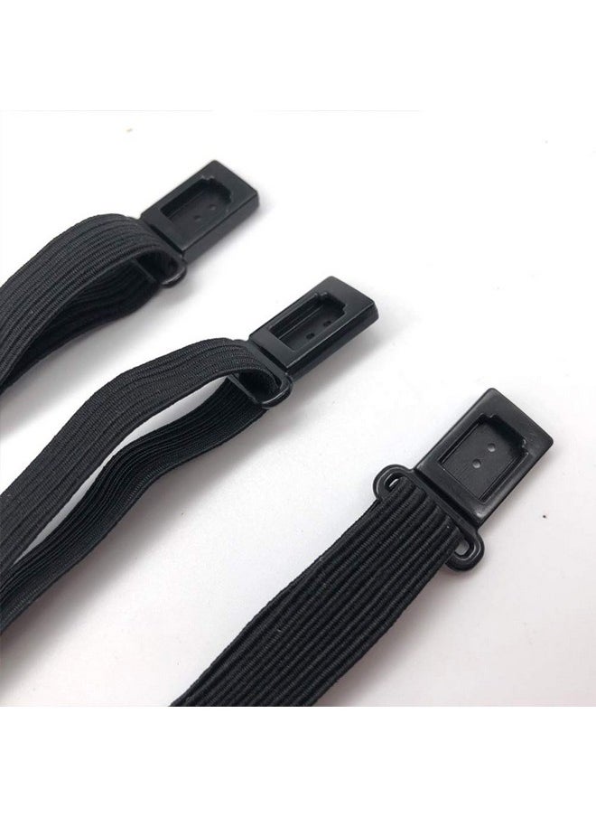 Teensery - 8 Pcs Black Adjustable Bowknot Bow Tie Elastic Strap Extender Bands With Buckle Bow Tie Diy Accessories 1Cm Width - Image 1
