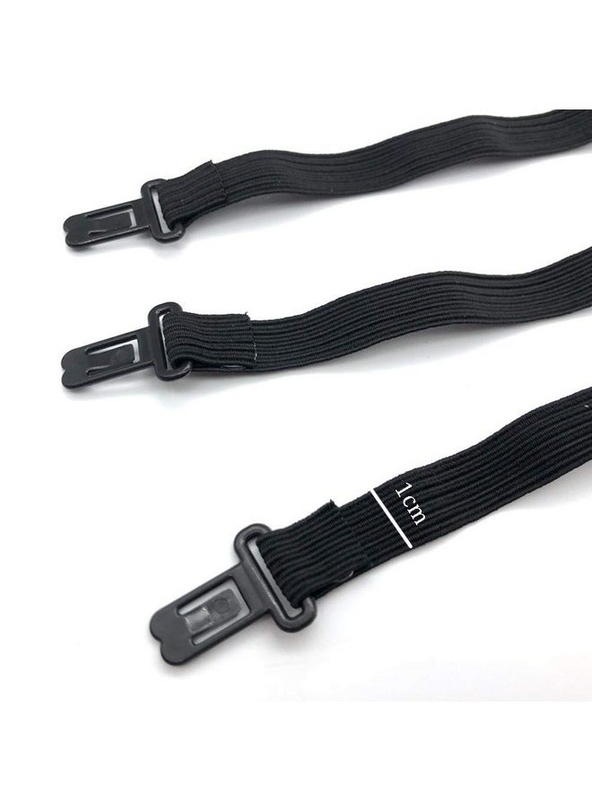 Teensery - 8 Pcs Black Adjustable Bowknot Bow Tie Elastic Strap Extender Bands With Buckle Bow Tie Diy Accessories 1Cm Width - Image 1