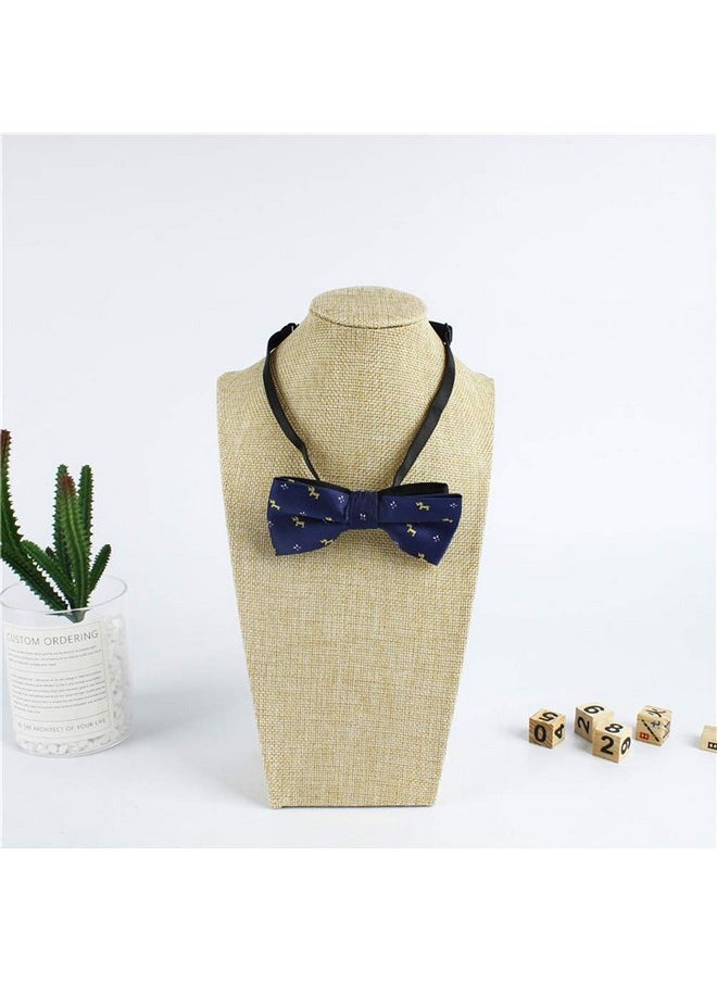 Teensery - 8 Pcs Black Adjustable Bowknot Bow Tie Elastic Strap Extender Bands With Buckle Bow Tie Diy Accessories 1Cm Width - Image 1