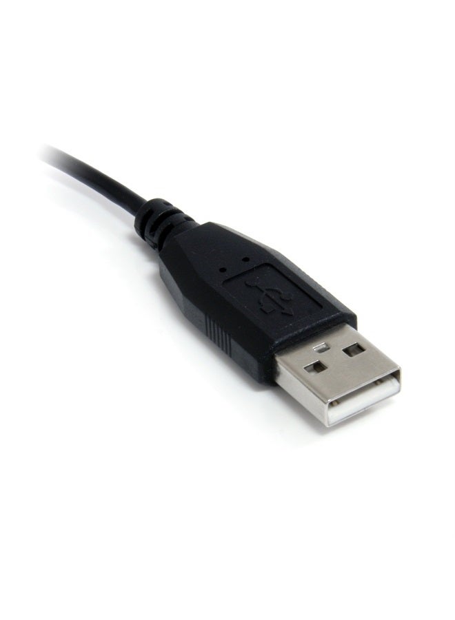 StarTech .com 3 ft / 91cm Micro USB Cable - A to Right Angle Micro B - USB Type A - 90 Degree Micro-USB Type B (M) - Black (UUSBHAUB3RA) - Image 2