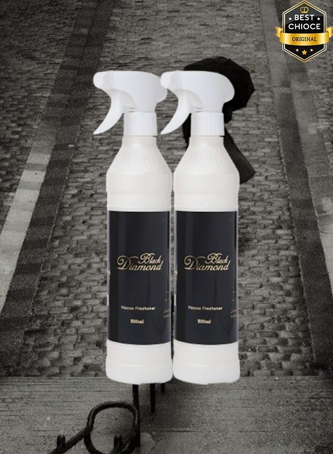 Banafa 2 Pieces Black Diamond Air Freshner 500ml - Image 1