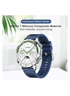 22mm For Huawei Watch GT4 Max Smart Watch 46mm Nylon Braided Silicone Composite Watch Strap, BLUE - pzsku/ZB47A08F103532A73A980Z/45/_/1736181390/7e166e6b-f88a-44ed-b870-3281898e4d4a