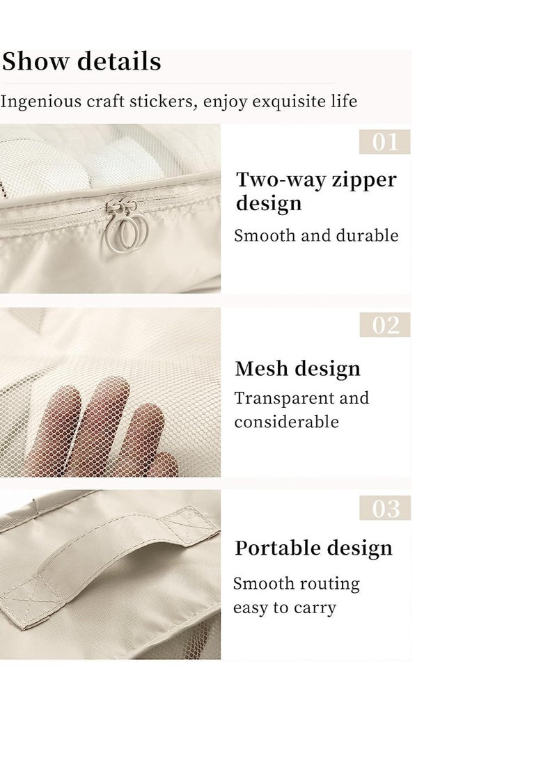 MIXDE 10Pcs Packing Cubes Luggage Packing Organizers for Travel Accessories, Travel Bags Organizer for Luggage, Suitcase Organizer Bags Set, Travel Essentials Luggage Organizer Bags - Image 3